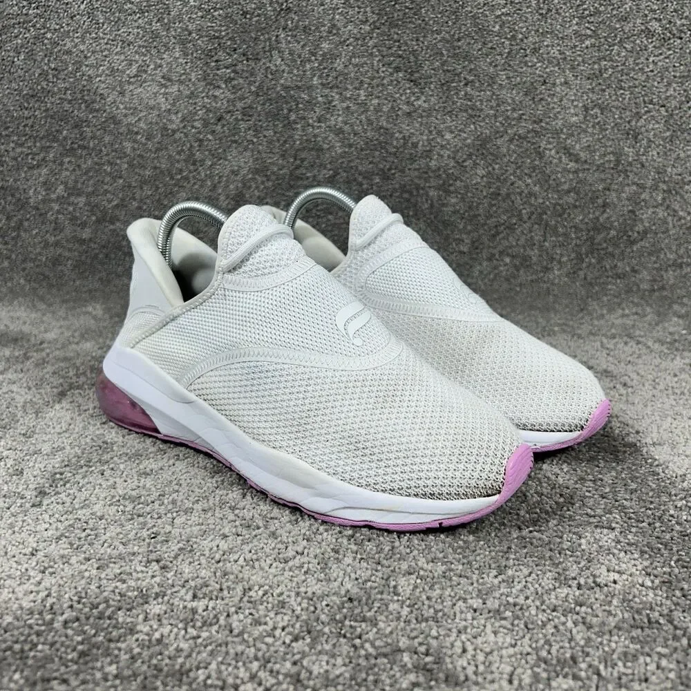 Fabletics Slip-On Performance Womens Size 9 White Knit Athletic Shoes Used